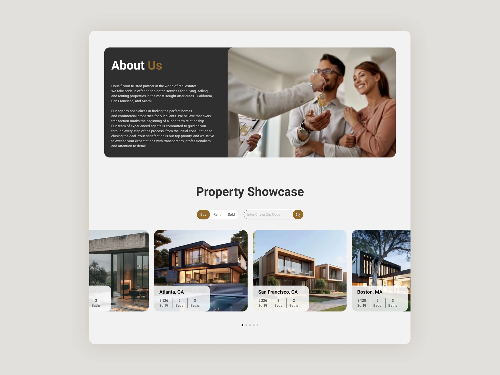 Housify – strona www dla agencji nieruchomości 