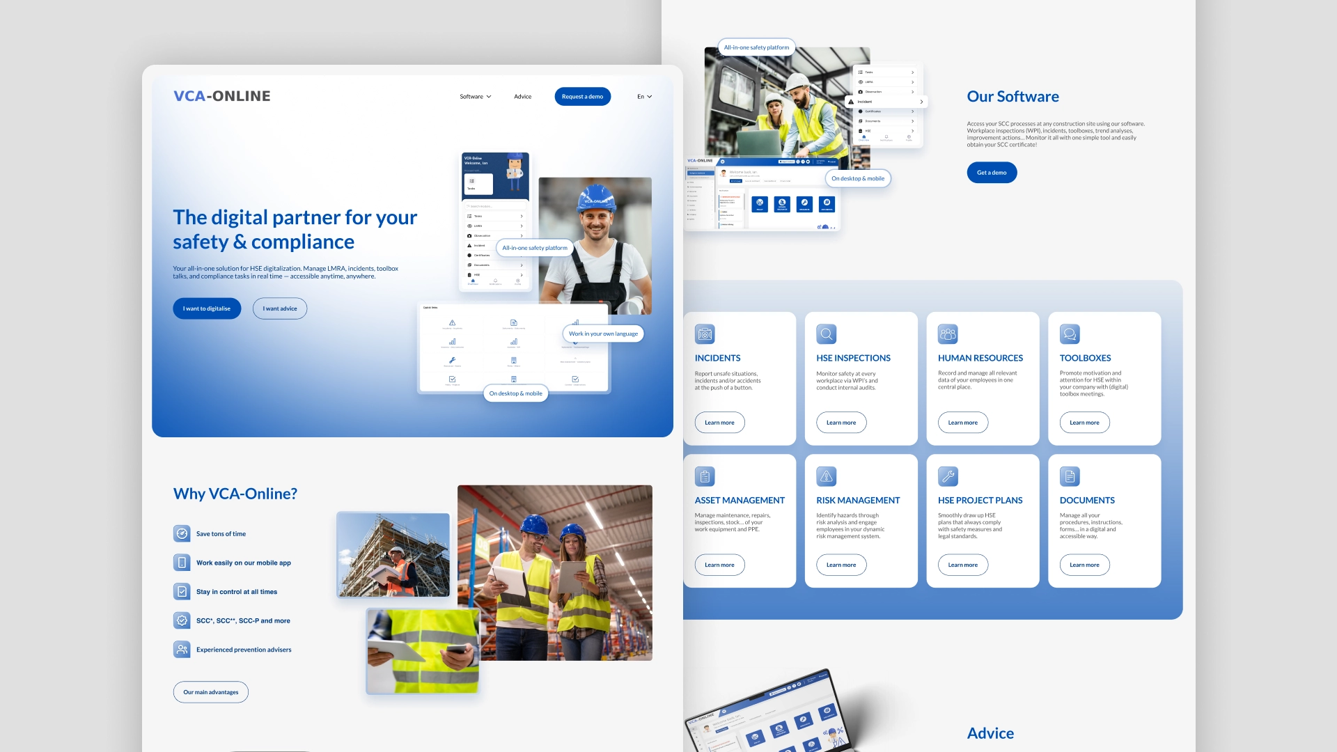 Redesign strony internetowej platformy Safety & Compliance